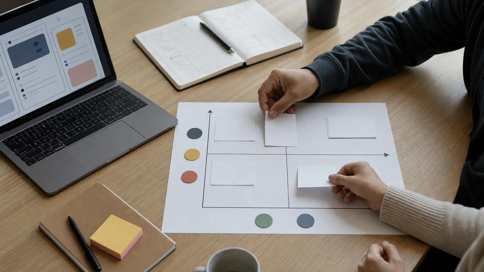 Priorisation de corrections UX UI sur une matrice impact effort