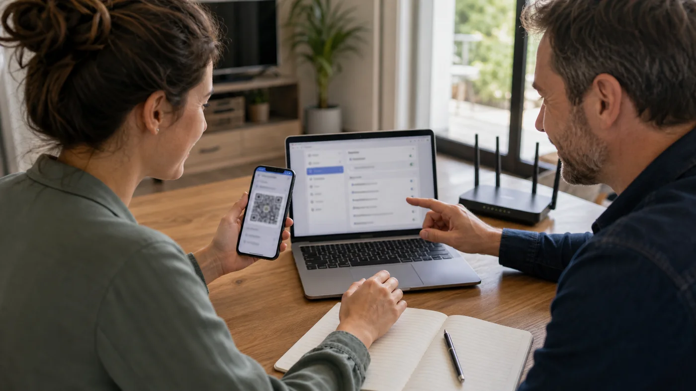 partage securise d un acces wifi entre smartphone et ordinateur