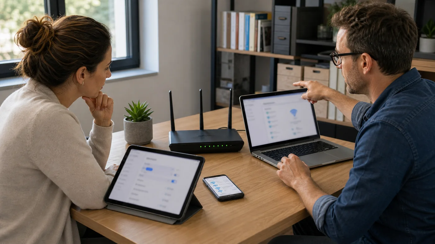 diagnostic entre routeur et appareils connectes au wifi
