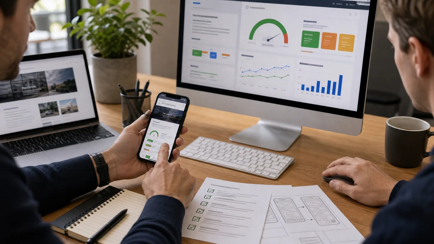tests de performance mobile et conversion sur un site web