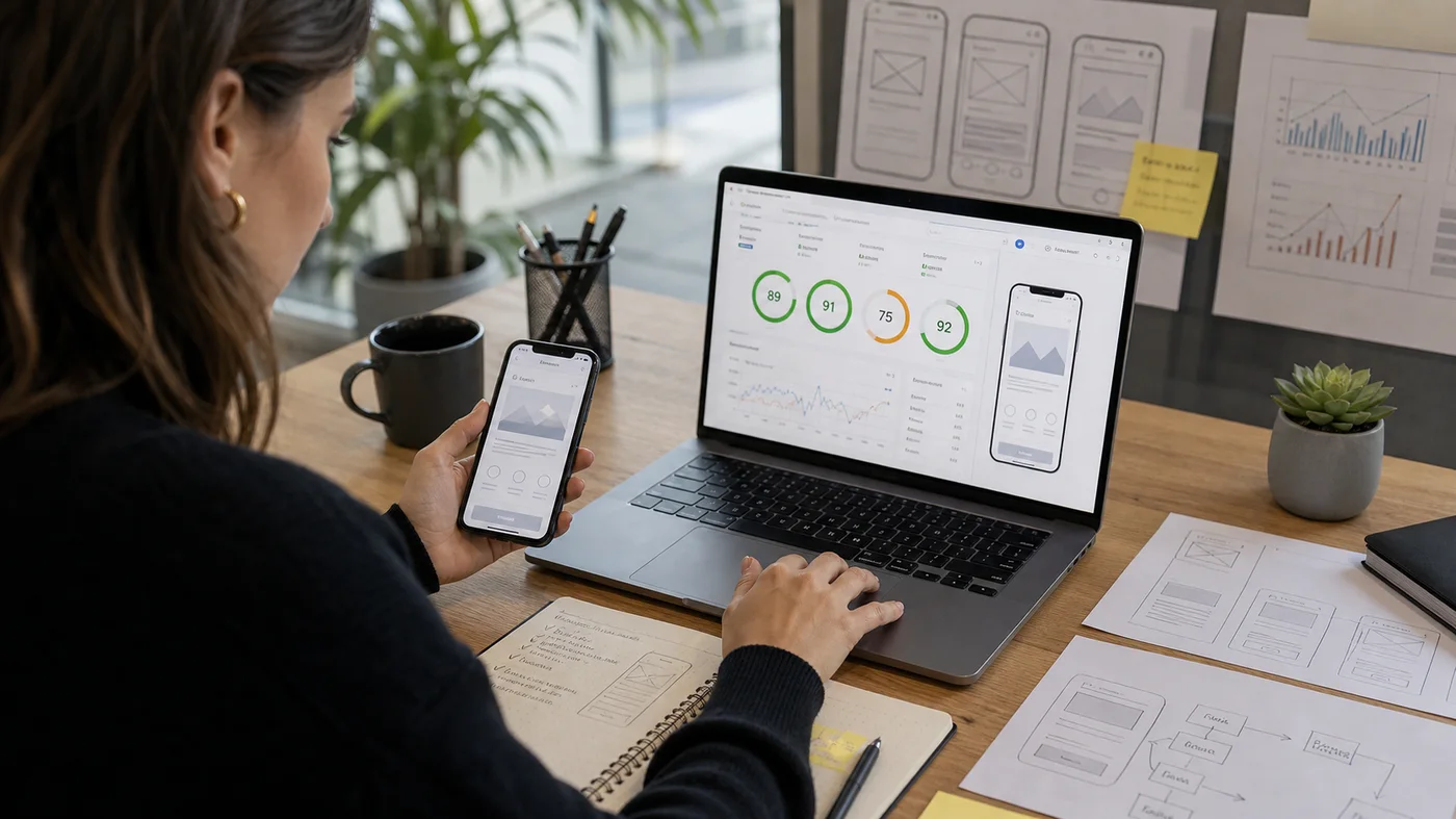 test de performance mobile et ergonomie pour ameliorer le referencement