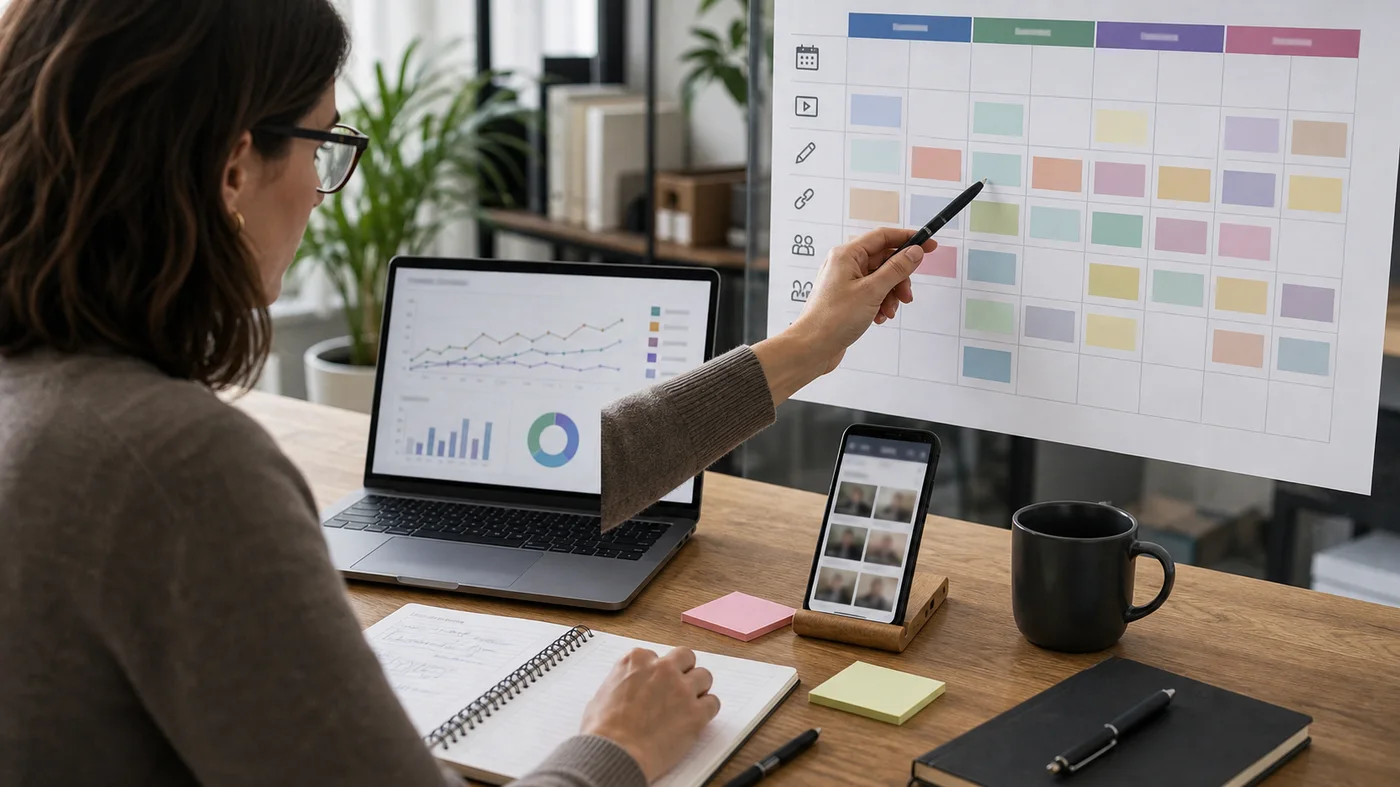 calendrier de test de creneaux pour publier des videos courtes