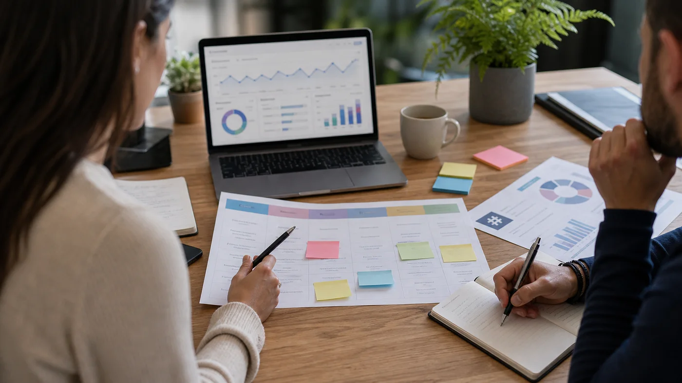 analyse de performance de hashtags sur un poste de travail agence