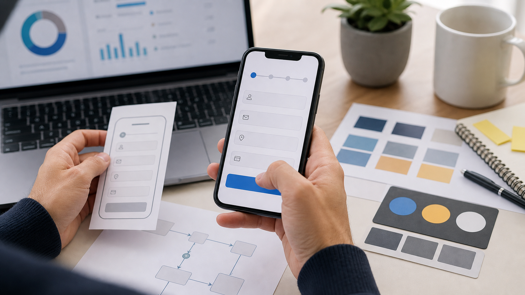 Formulaire mobile testé sur smartphone