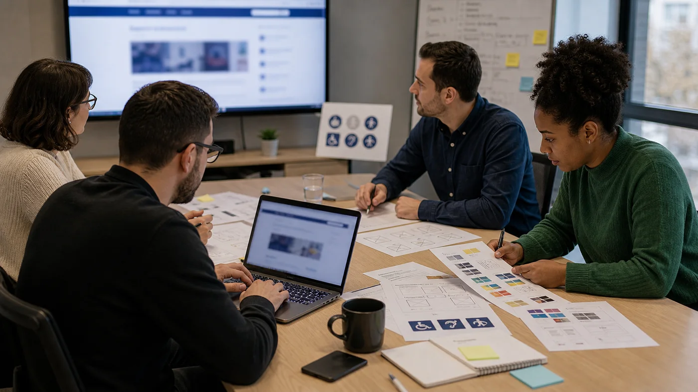 atelier equipe web sur navigation clavier et contraste