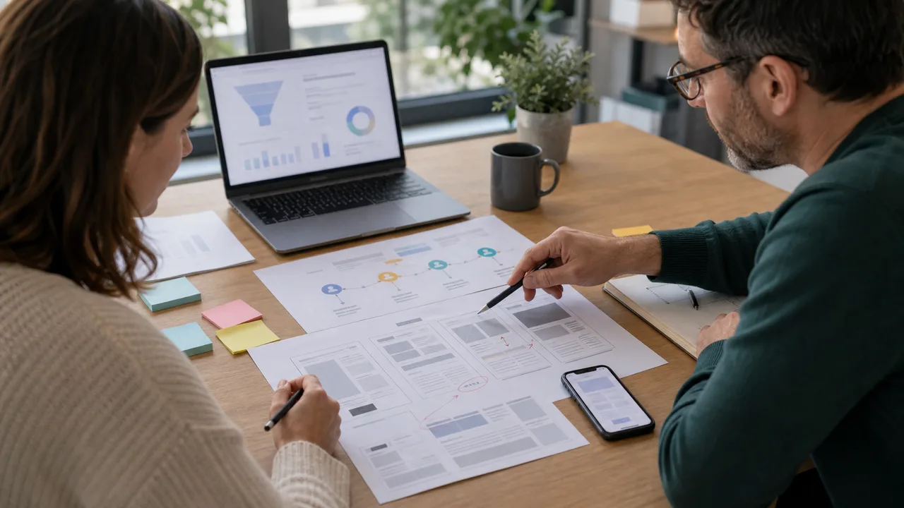 Audit de conversion dun site web avec maquettes et parcours mobile
