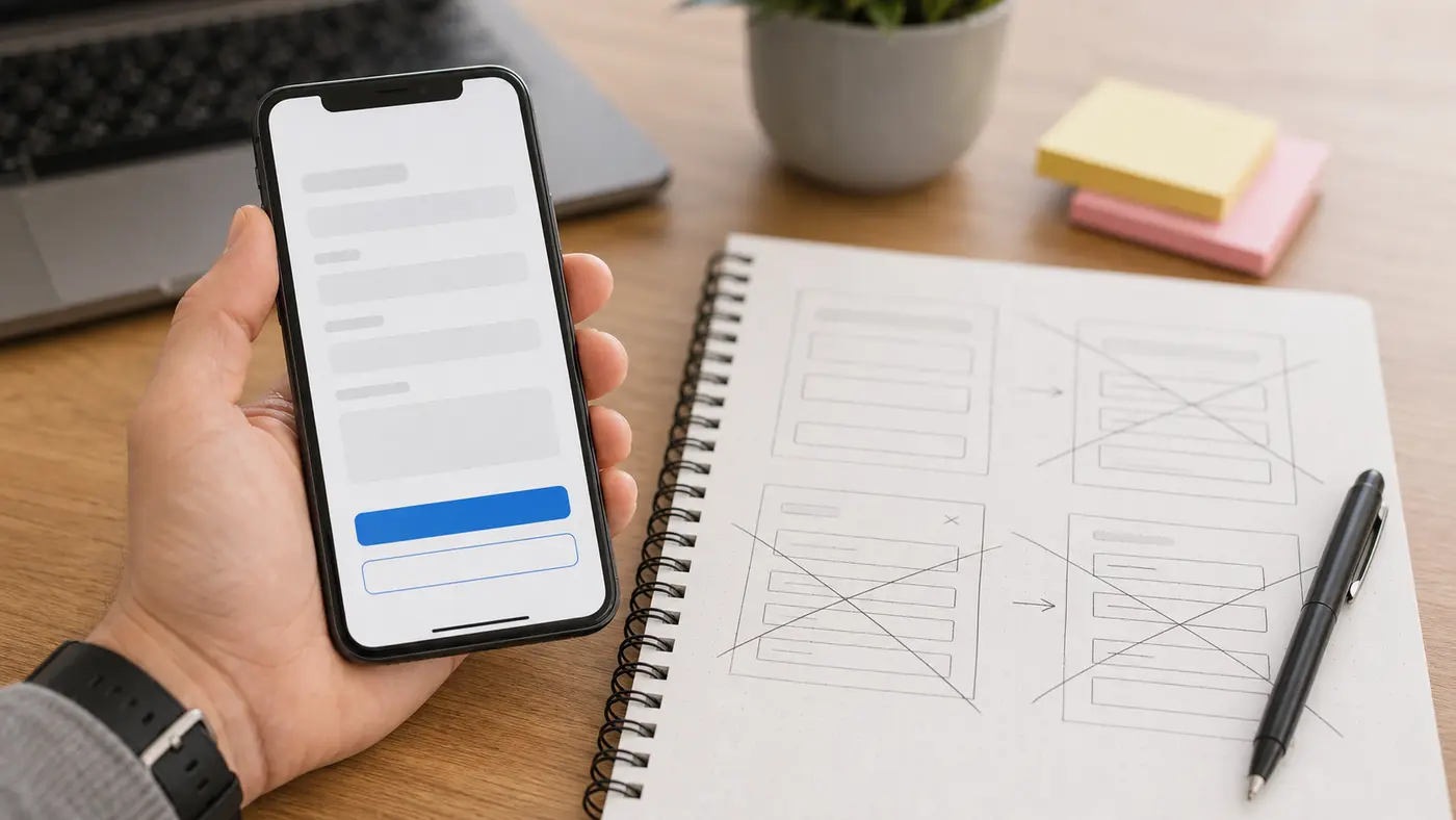 Contrôle d’un formulaire mobile sur smartphone réel