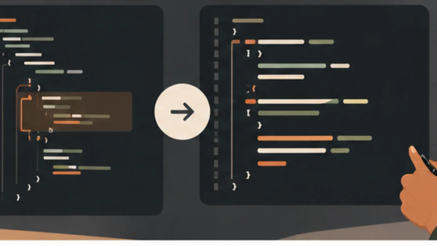 Revue de code montrant une condition imbriquée simplifiée